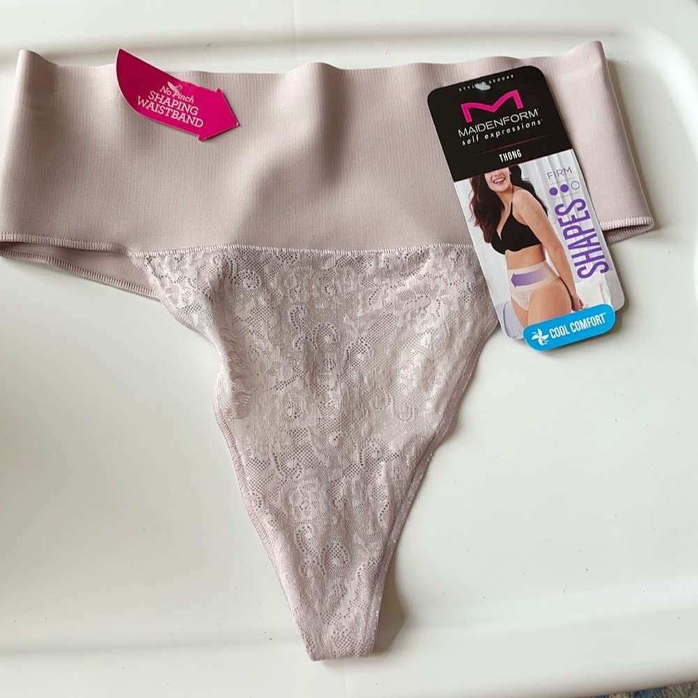 Maidenform Women’s Thong Panties Shaping Waistband Slimming Size XXL